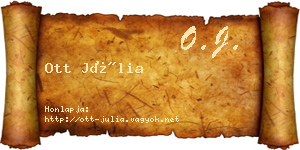 Ott Júlia névjegykártya