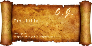 Ott Júlia névjegykártya